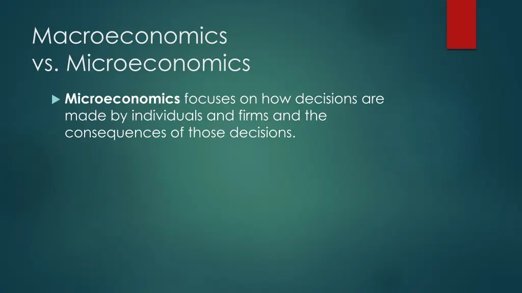 macroeconomics vs microeconomics