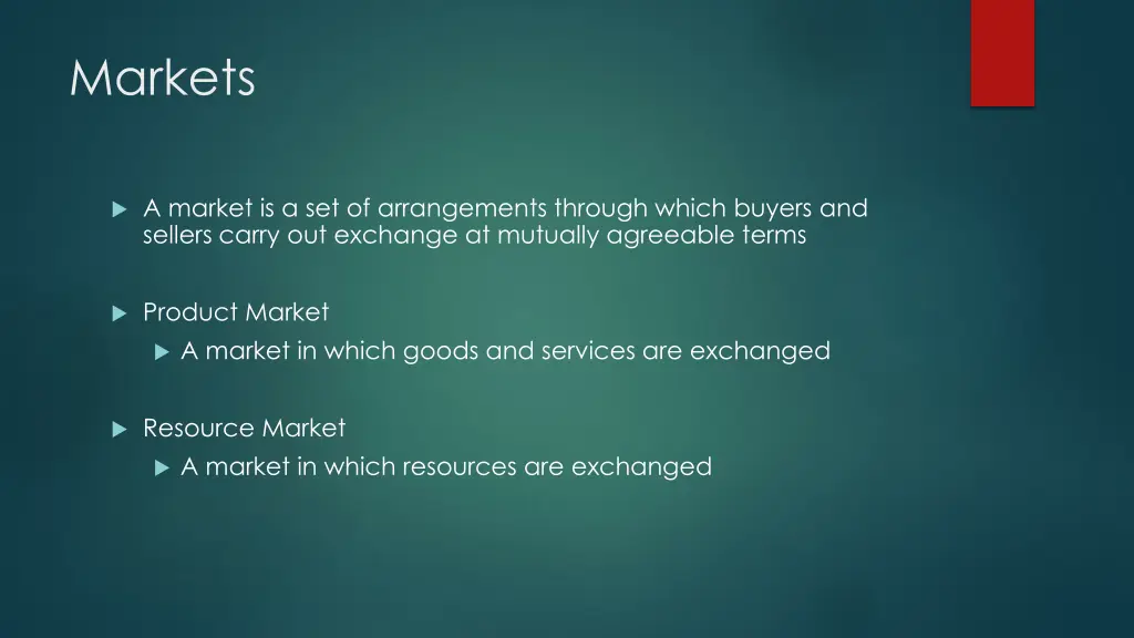 markets
