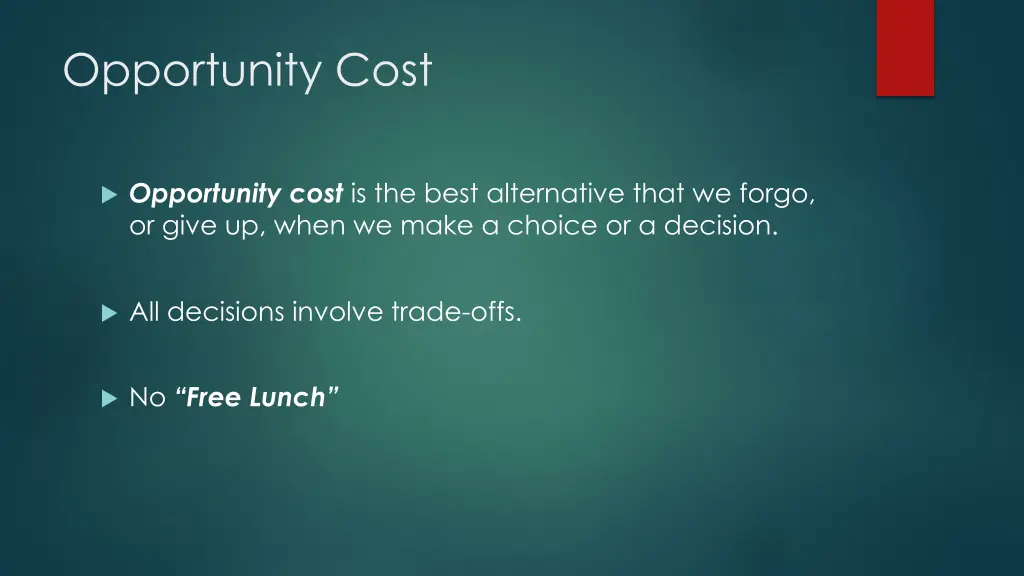 opportunity cost 1