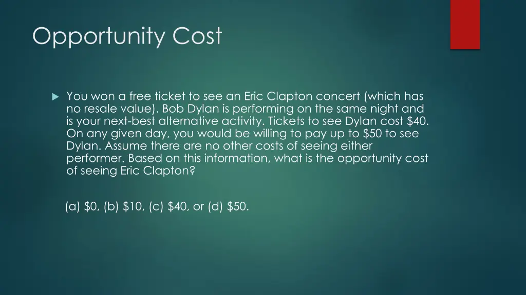 opportunity cost 2