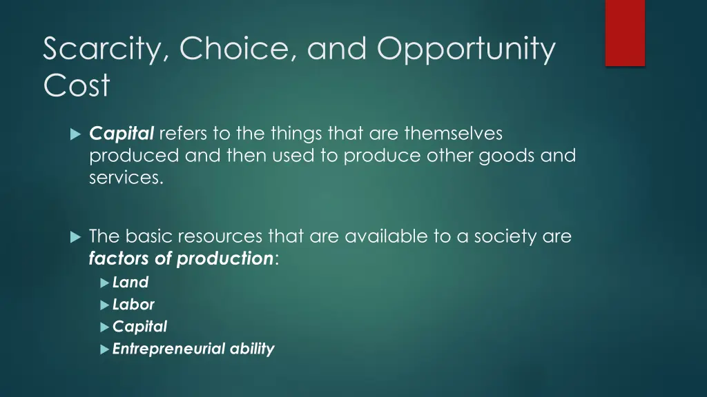 scarcity choice and opportunity cost 2