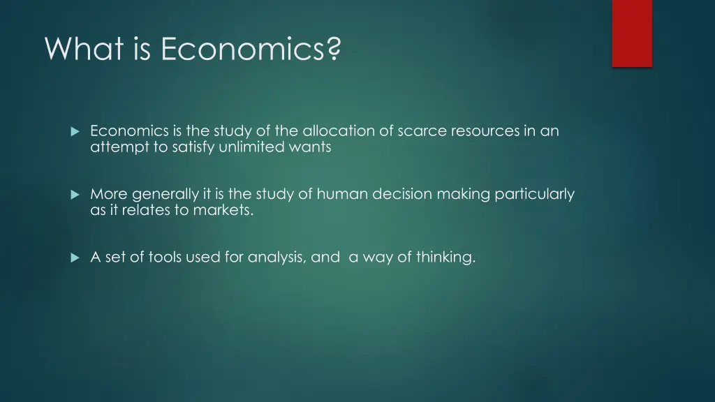 what is economics
