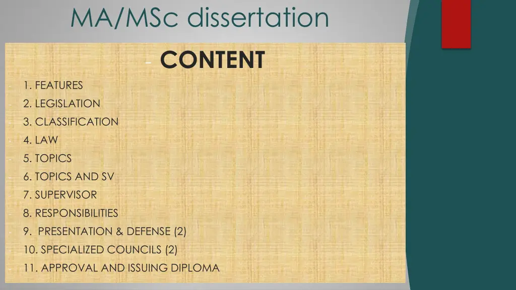 ma msc dissertation
