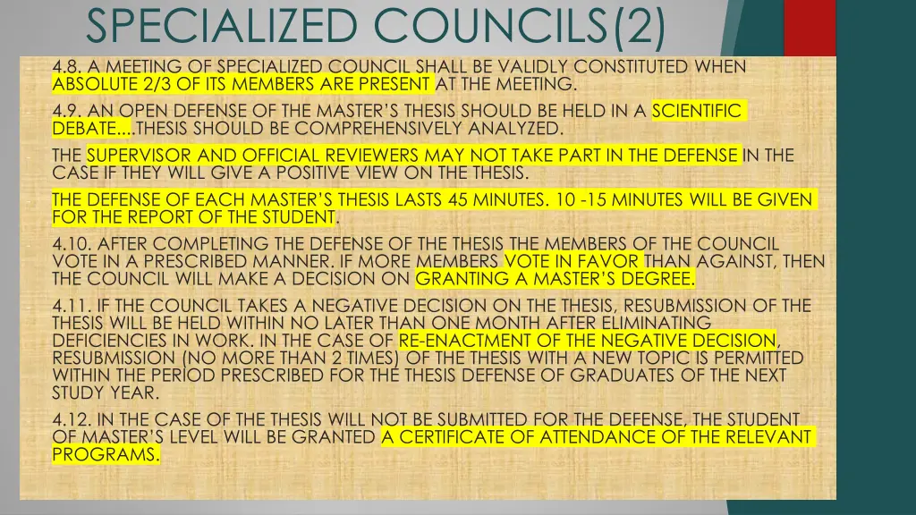 specialized councils 2 4 8 a meeting