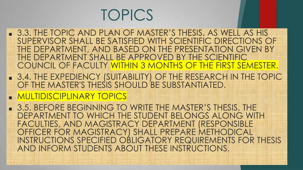 topics