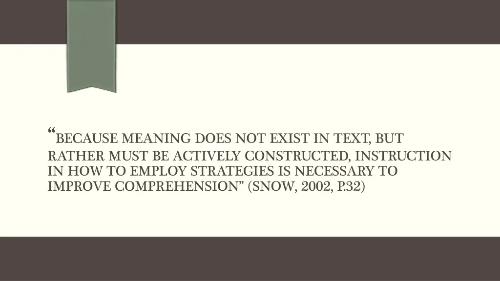 because meaning does not exist in text but rather