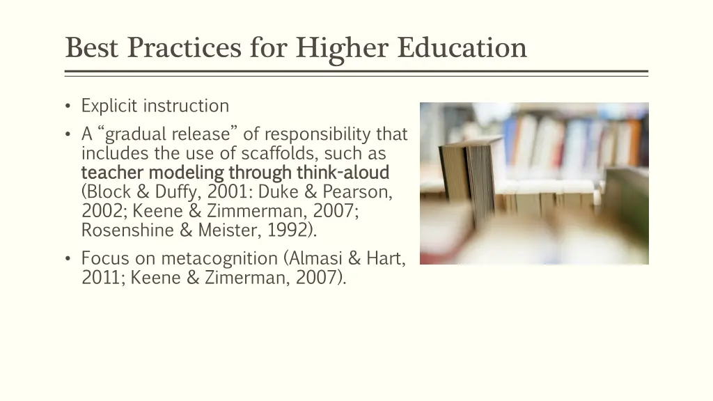 best practices for higher education