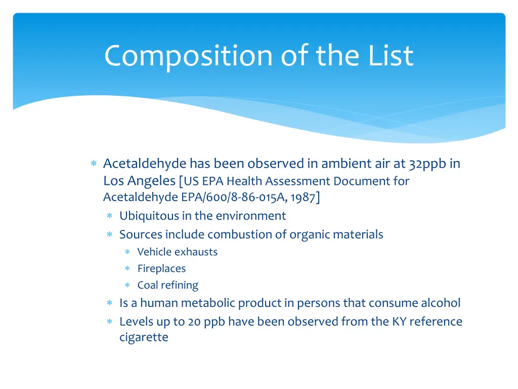 composition of the list 3