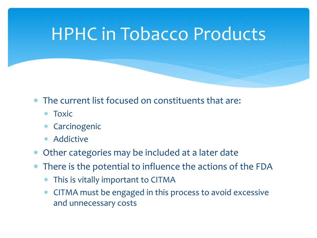 hphc in tobacco products 3