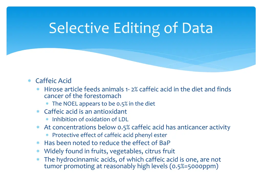 selective editing of data
