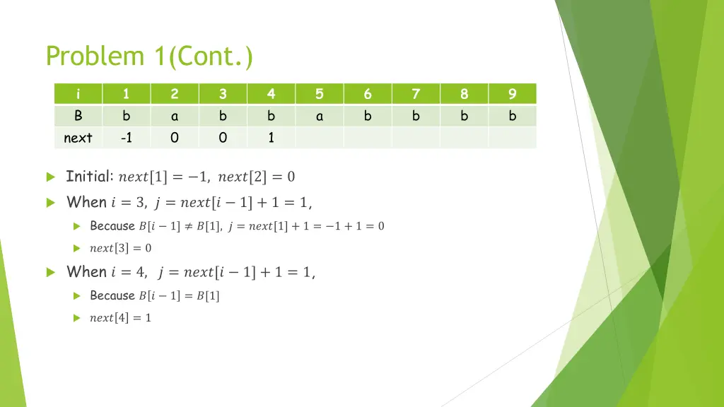 problem 1 cont