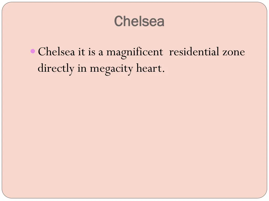 chelsea chelsea