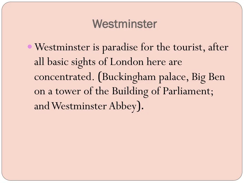 westminster westminster