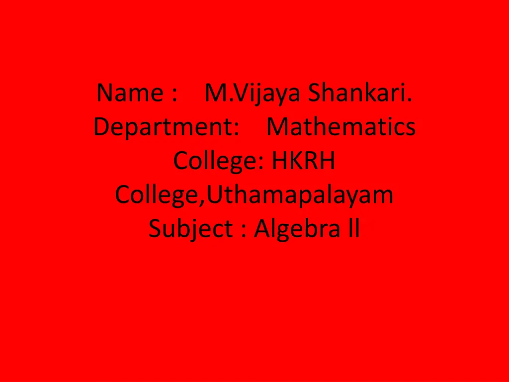 name m vijaya shankari department mathematics