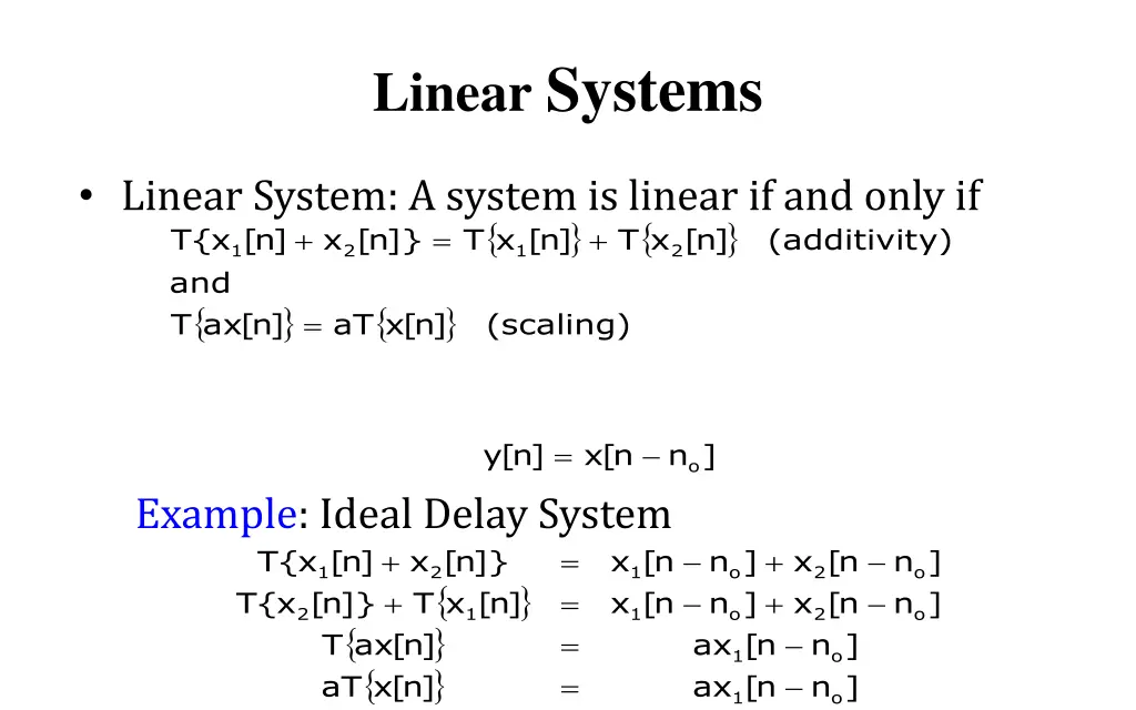 linear systems
