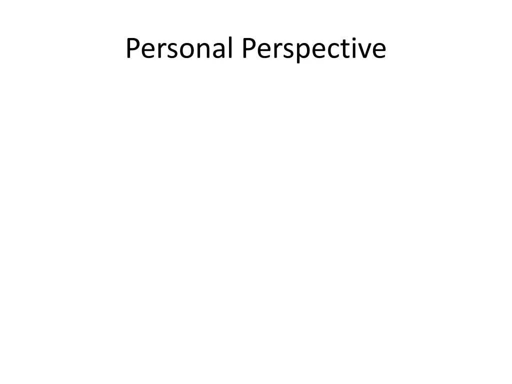 personal perspective