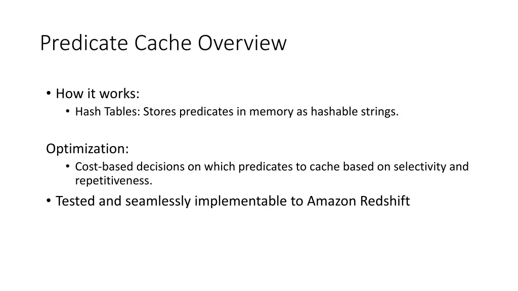 predicate cache overview
