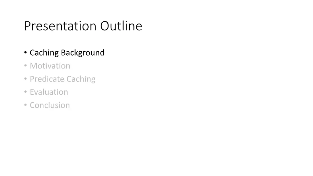 presentation outline 1