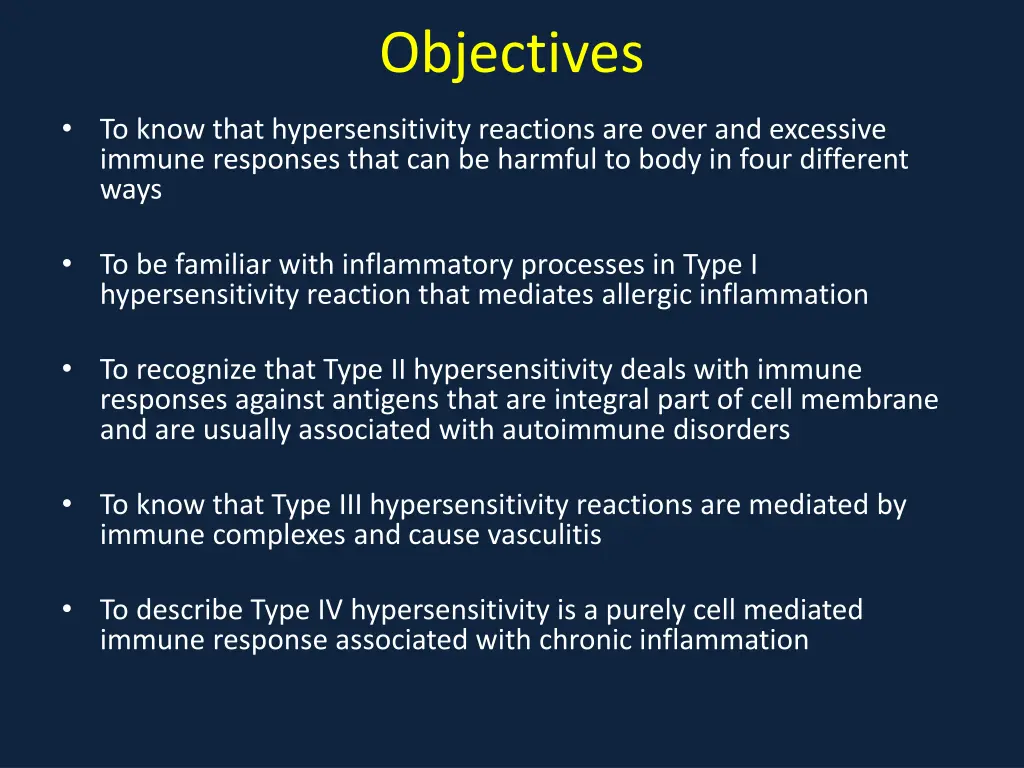 objectives