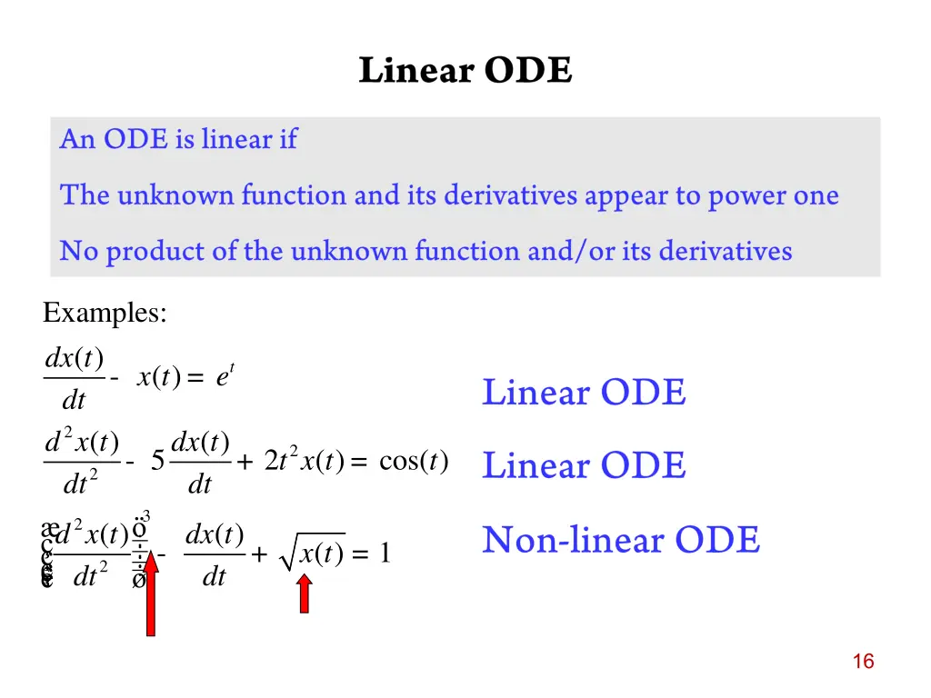 examples dx t dt d x t dt 1