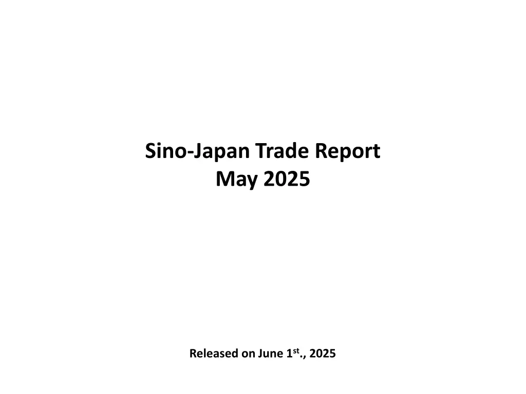 sino japan trade report may 2025
