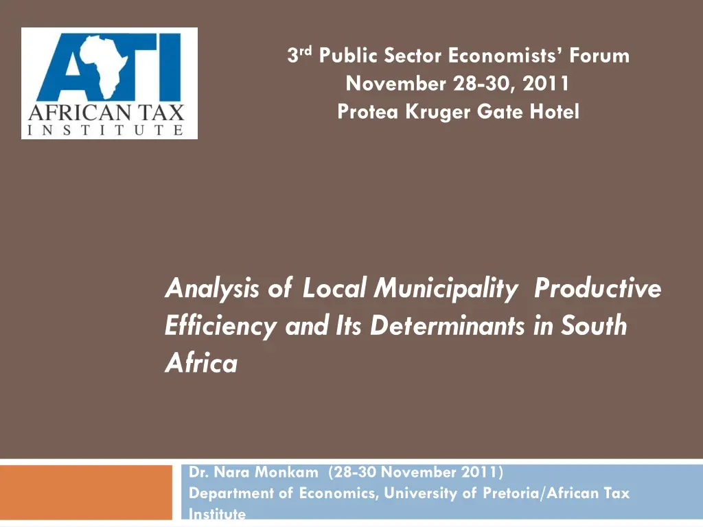 3 rd public sector economists forum november