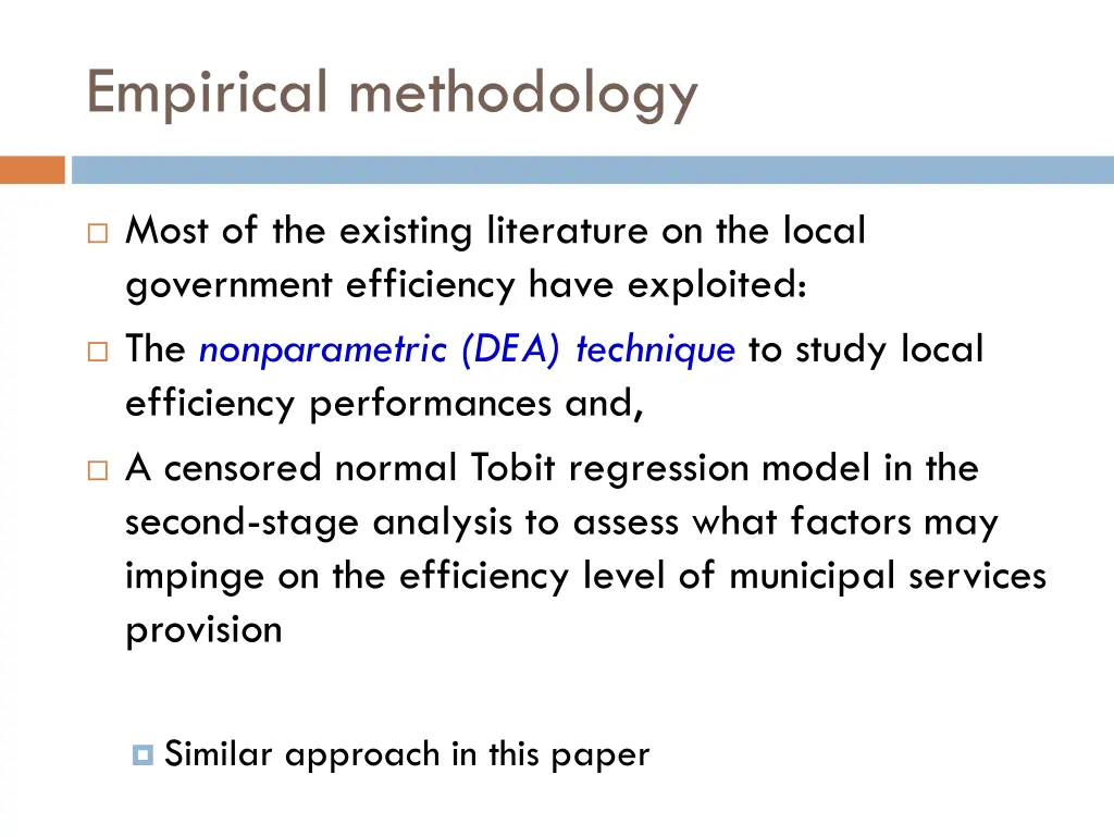 empirical methodology