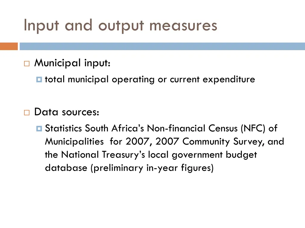 input and output measures 1