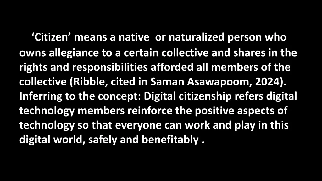 citizen means a native or naturalized person
