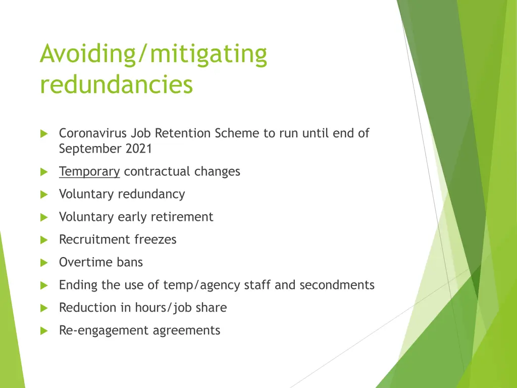 avoiding mitigating redundancies