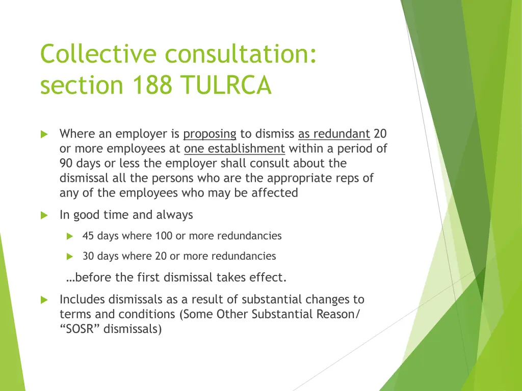 collective consultation section 188 tulrca