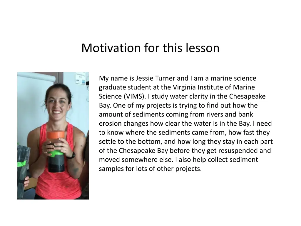 motivation for this lesson
