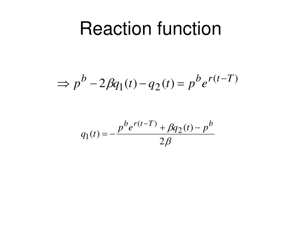 reaction function
