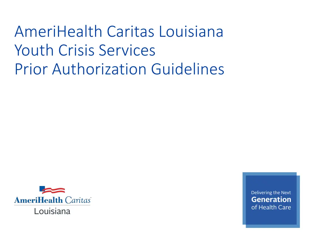 amerihealth caritas louisiana youth crisis