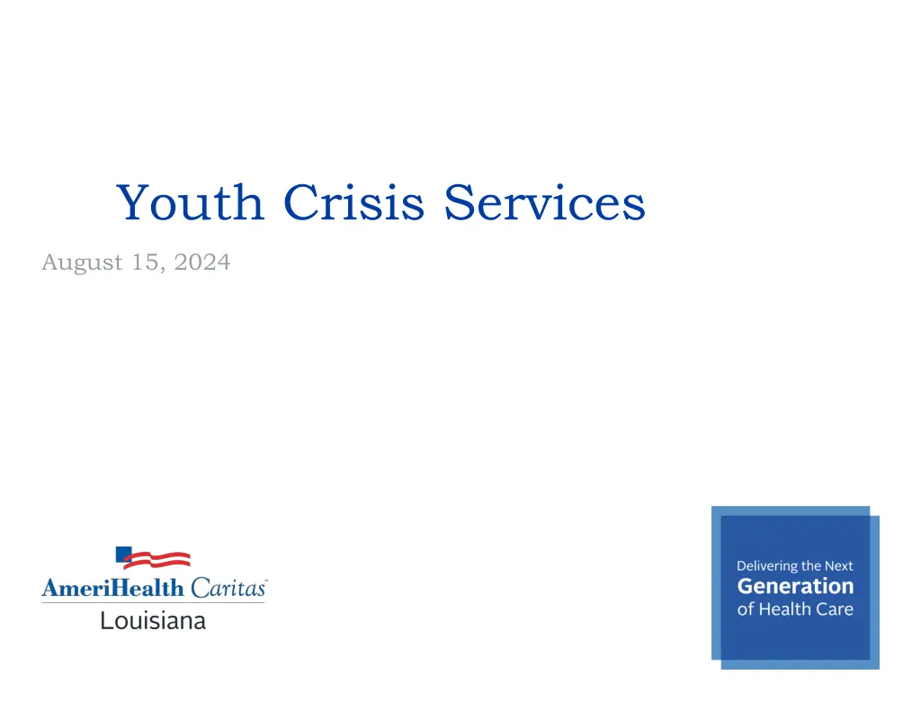 youth crisis services