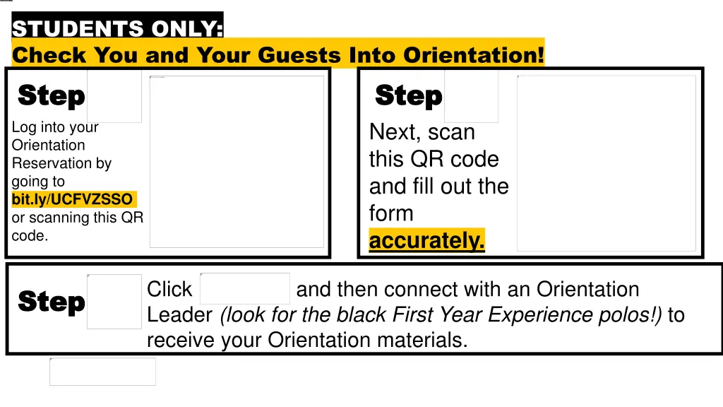 students only check you and your guests into