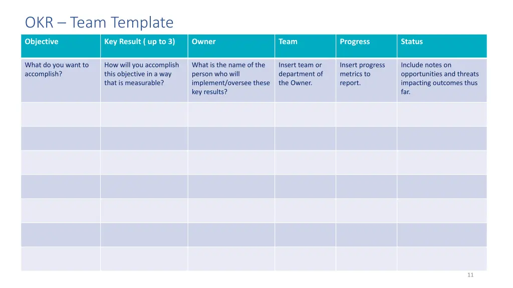 okr team template