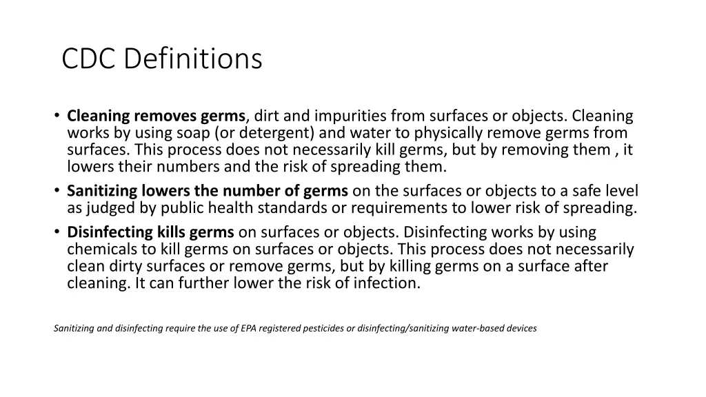 cdc definitions