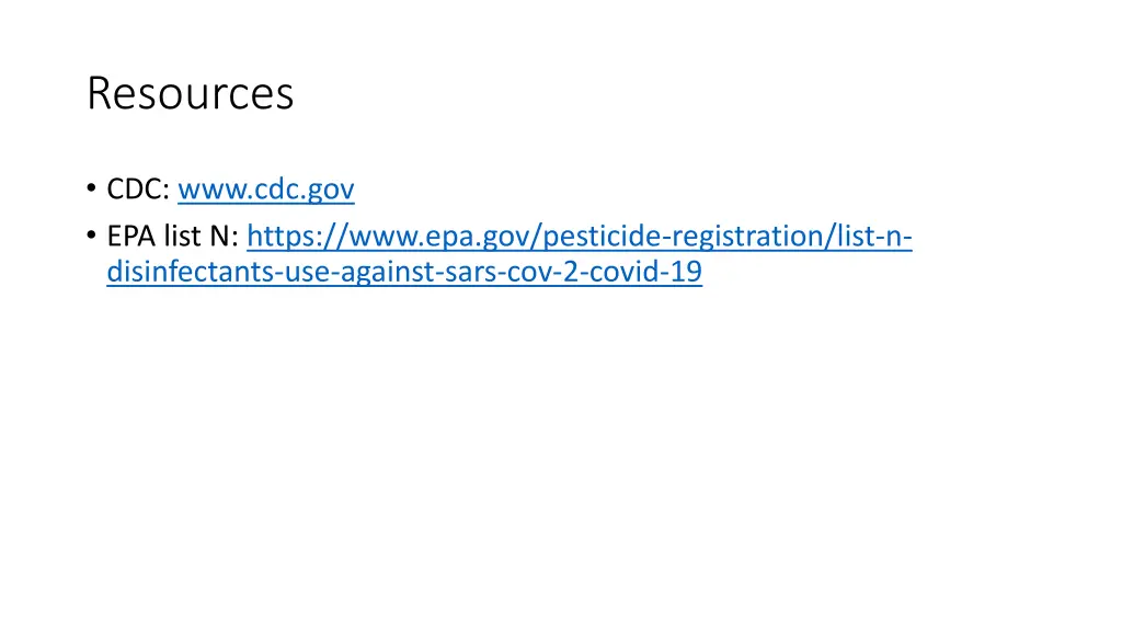 resources