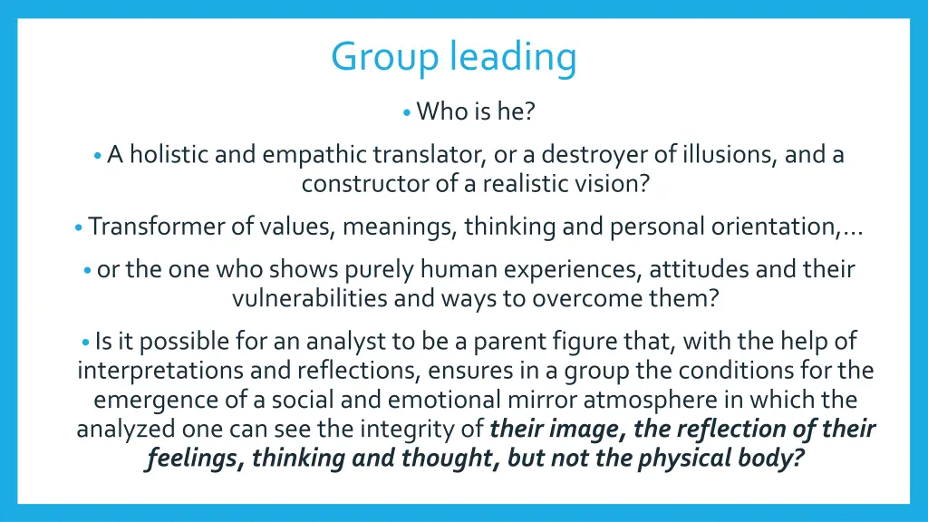group leading