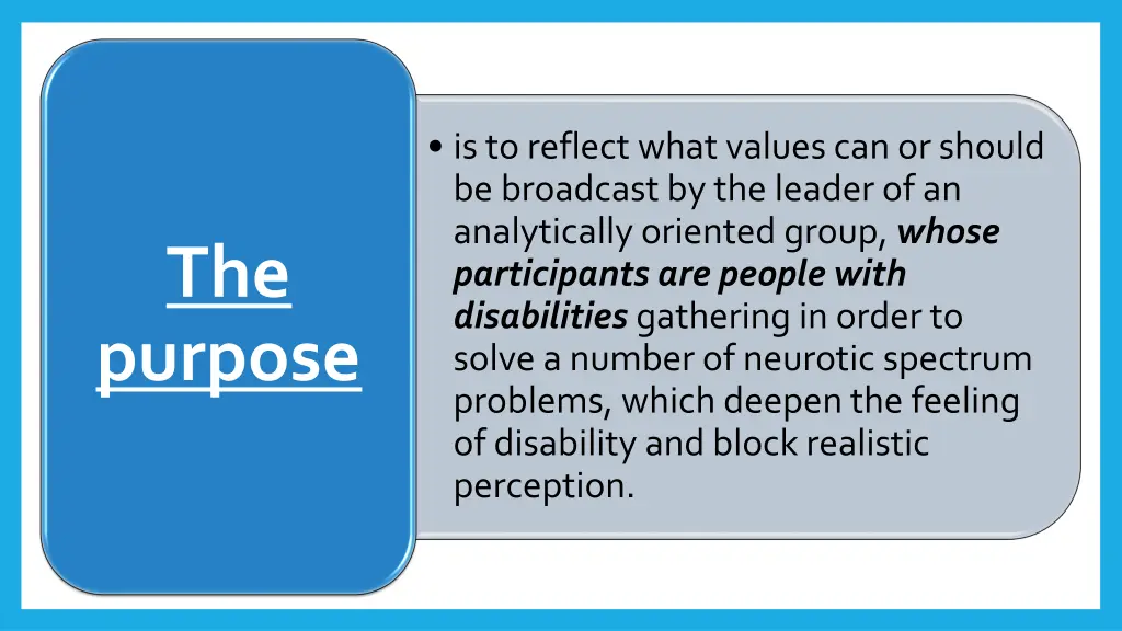 is to reflect what values can or should