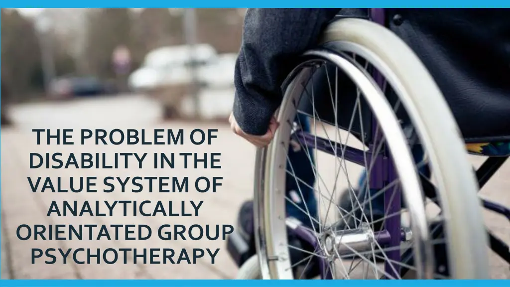 the problem of disability in the value system
