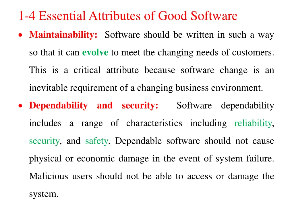 1 4 essential attributes of good software