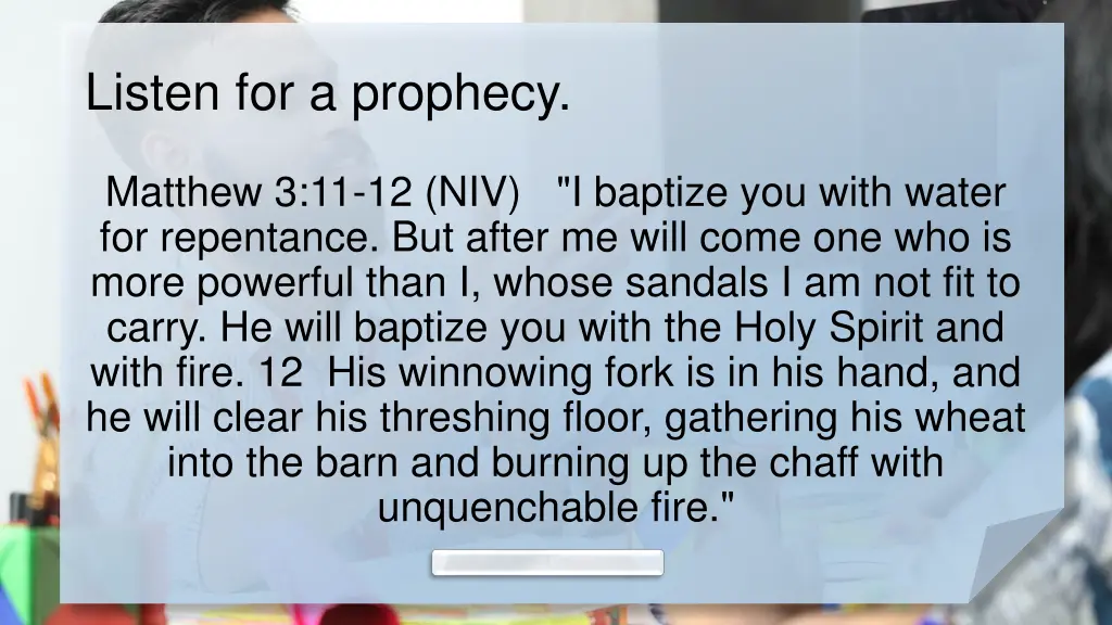 listen for a prophecy
