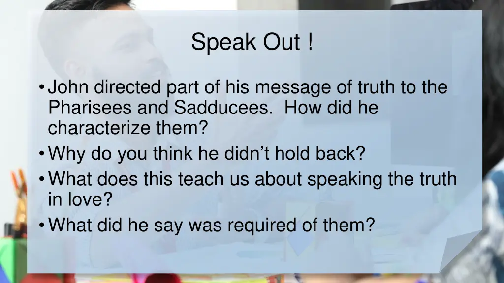 speak out