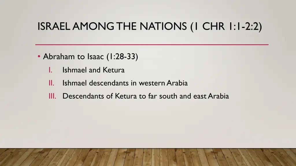 israel among the nations 1 chr 1 1 2 2 1