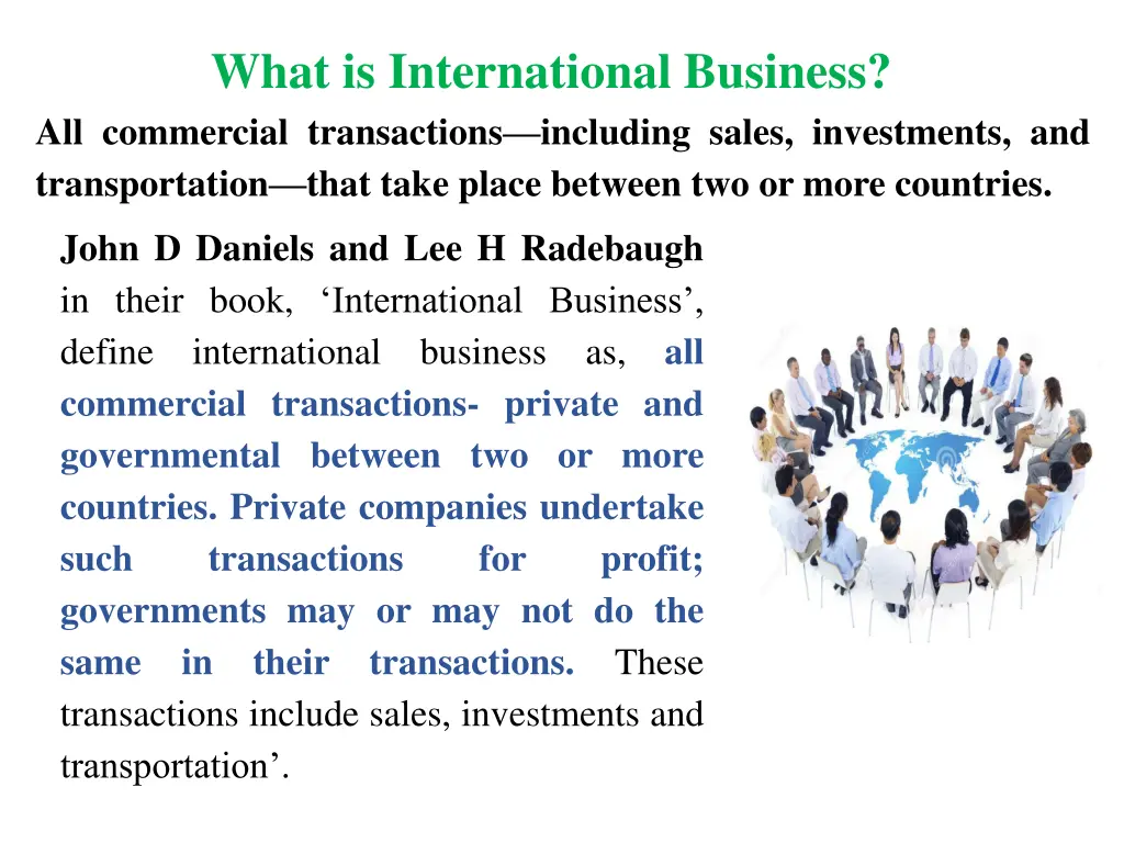 what is international business all commercial
