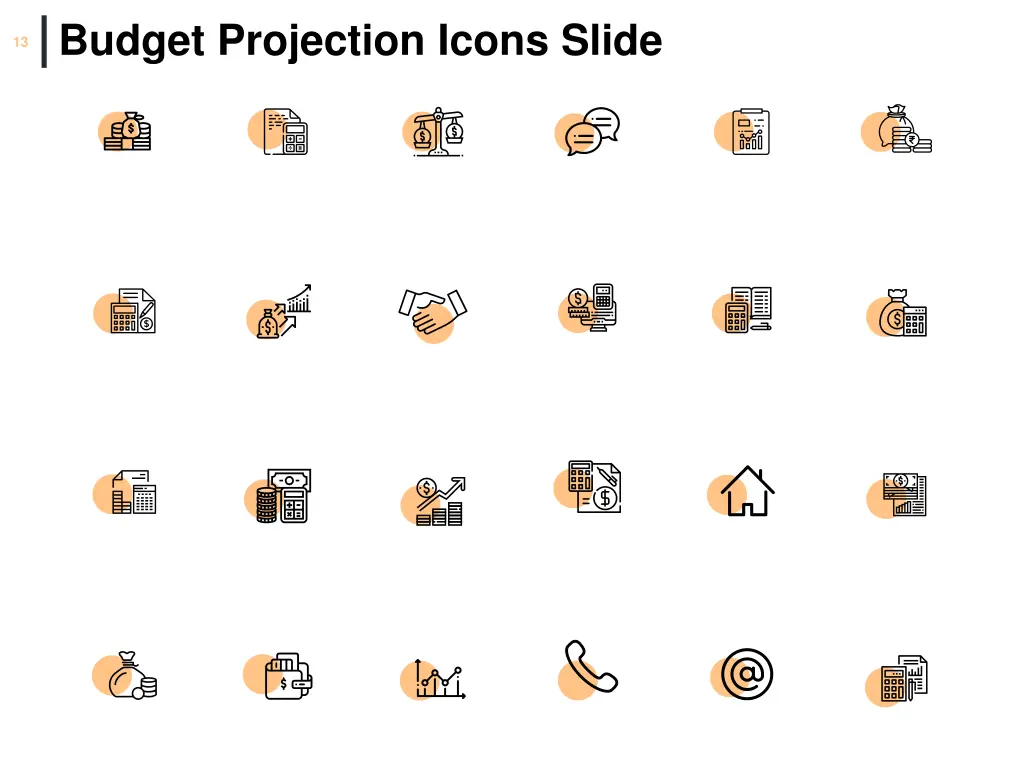 budget projection icons slide