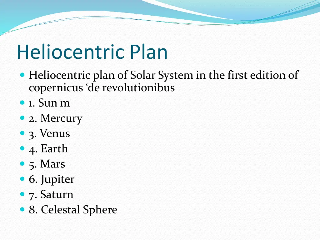 heliocentric plan heliocentric plan of solar
