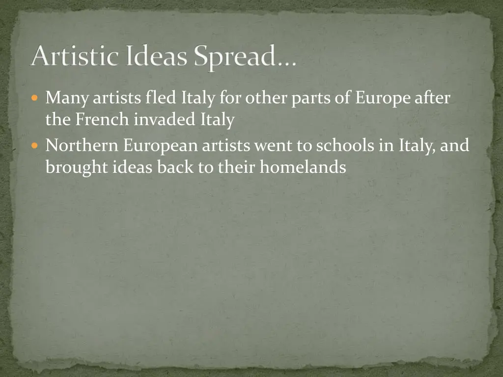 artistic ideas spread